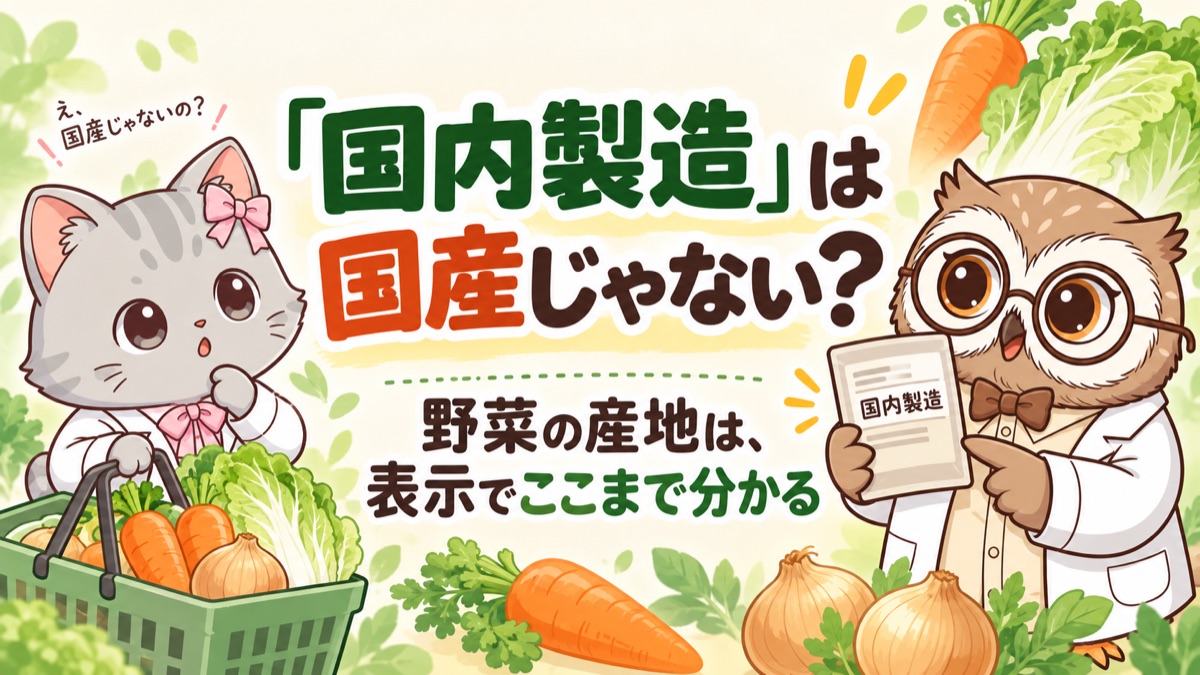 「国内製造」は国産じゃない？野菜の産地は表示でここまで分かる